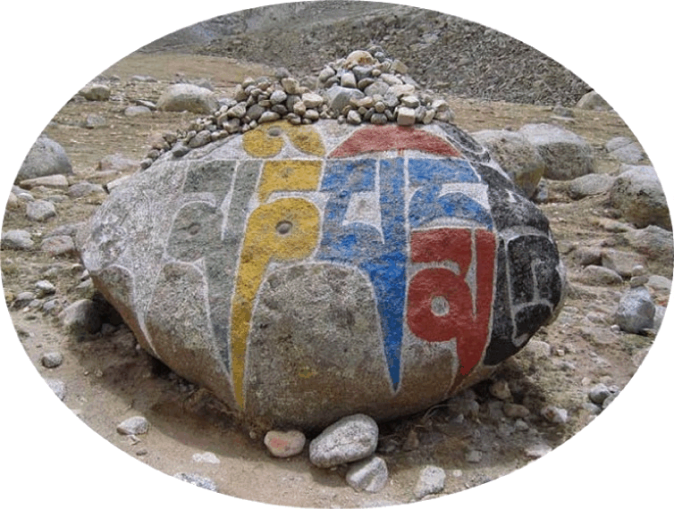 Lama Chodrak with pilgrims at Mt. Kailash